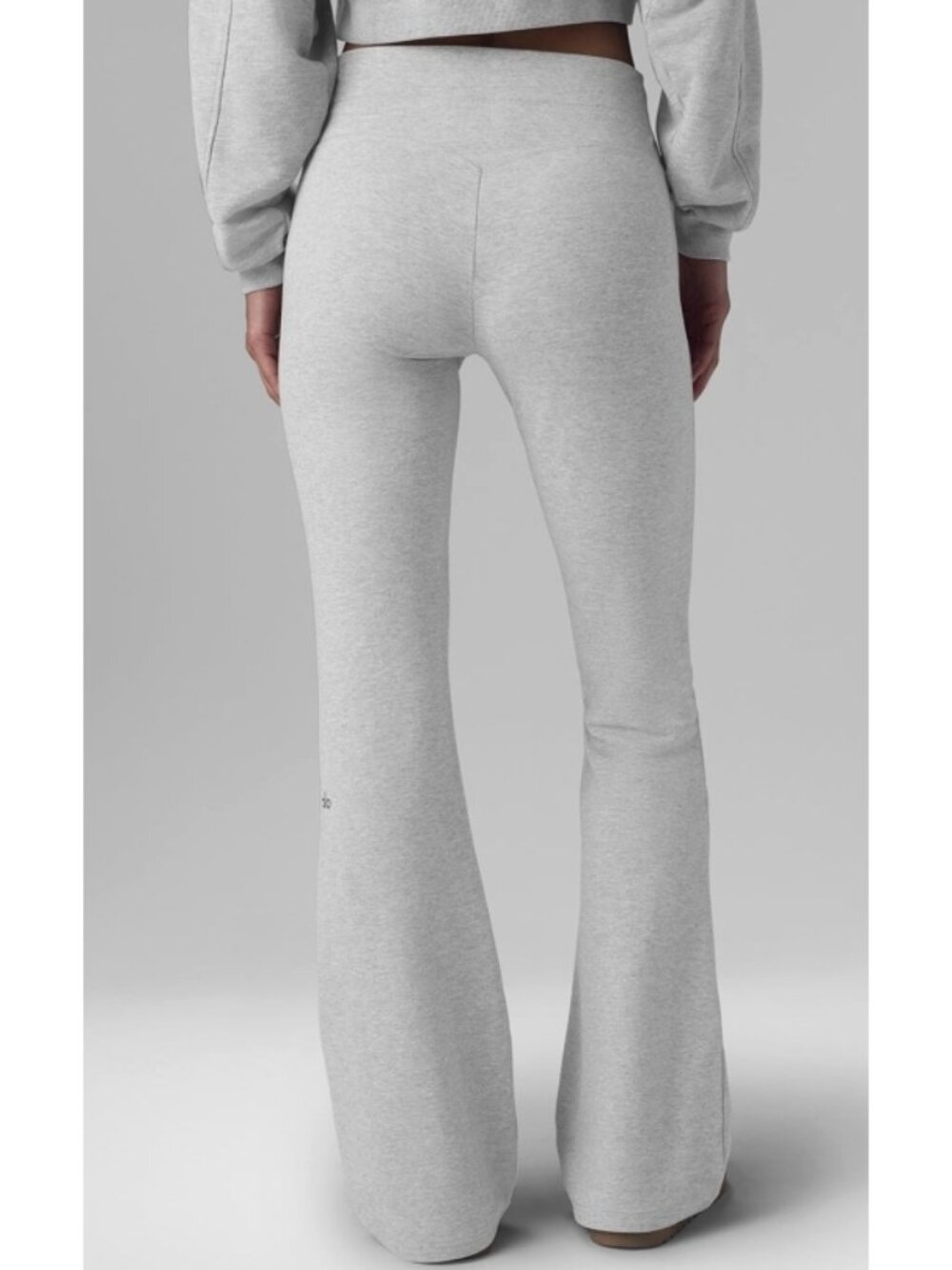 Alo Sway Bootcut Sweatpants Athletic Heather Grey High-Rise Waist Flared Sweats - Picture 2 of 16